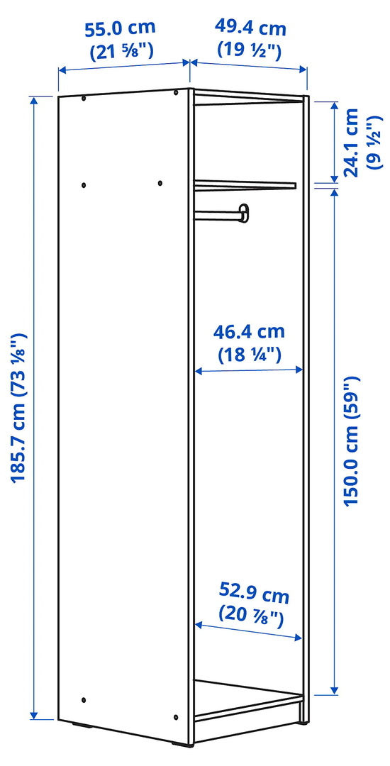 Penal IKEA Gursken 49x55x186 - Livrare în toată Moldova! Credit 0% foto 3