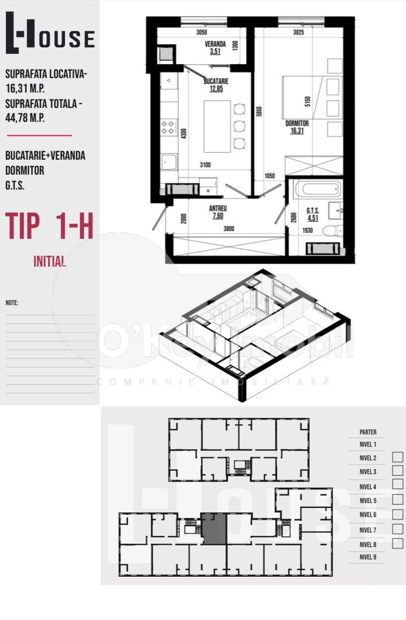 Apartament cu 1 cameră,  Centru,  Strășeni,  Strășeni foto 1