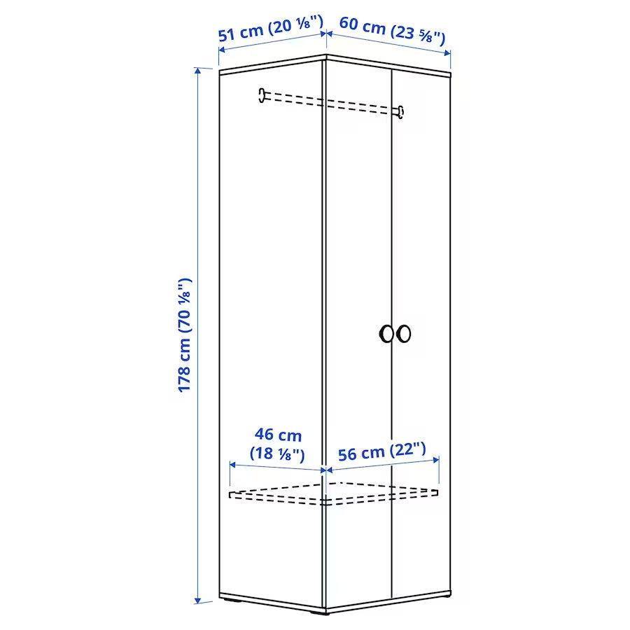 Dulap pentru copii IKEA Godishus 60x51x178 foto 5