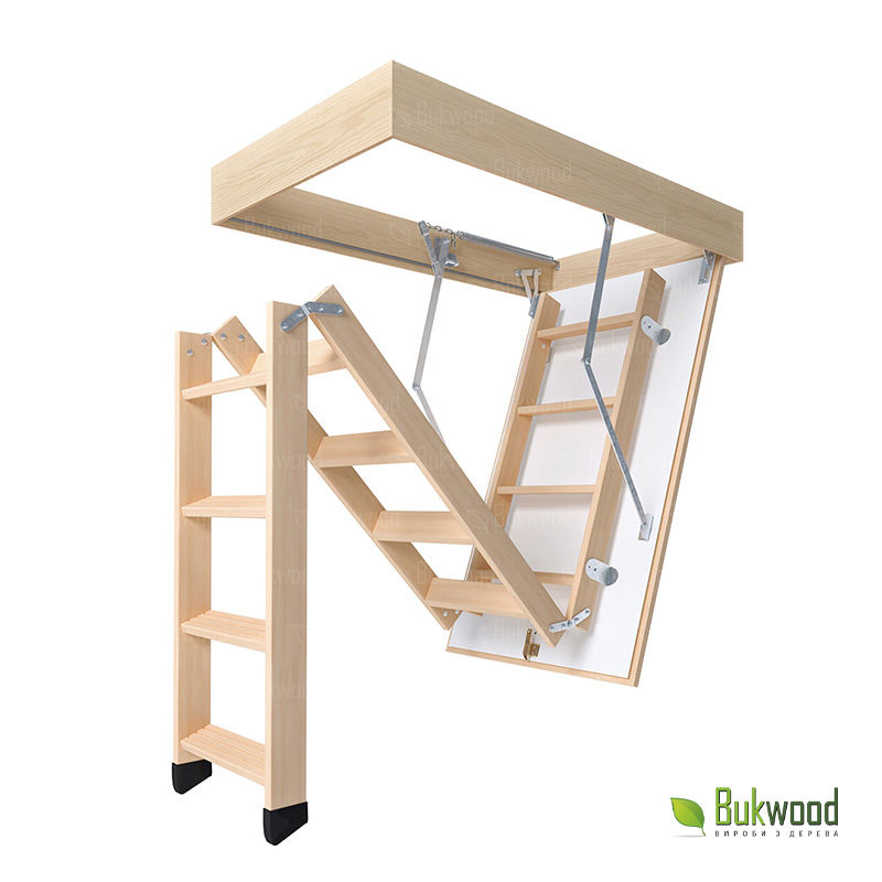 Лестницы чердачные ECO+ Standart, H-2.8m, 60, 70, 80, 90 - низкая цена, доставка, кредит !!! фото 1
