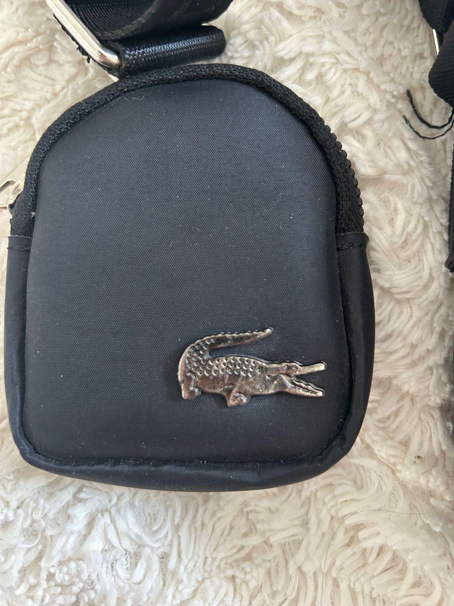 Set De 2 Borsete Genti Lacoste Culoarea Neagra foto 2
