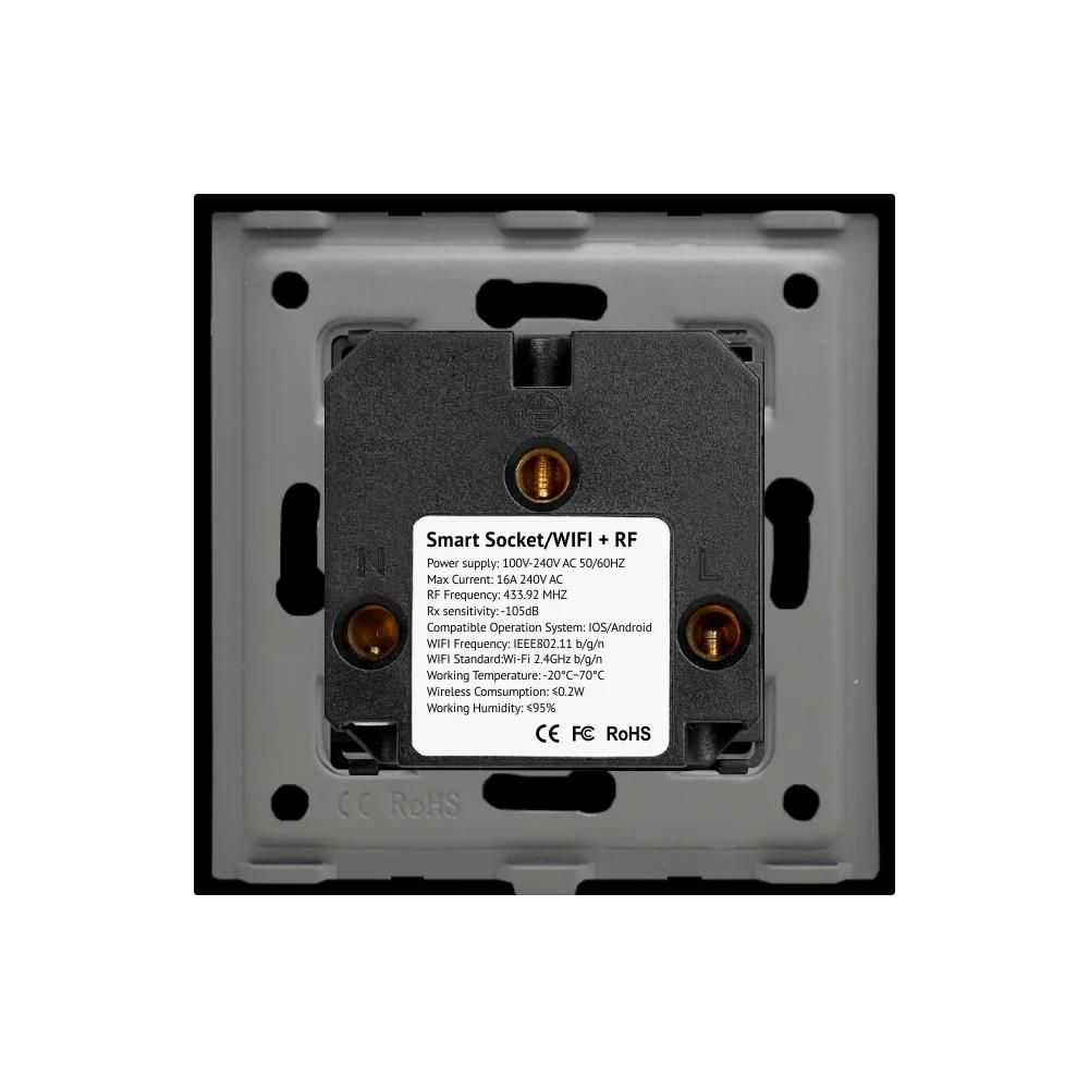 Priza negru, cu wifi, 16a/86x86mm/ articol wf1f-bk foto 3