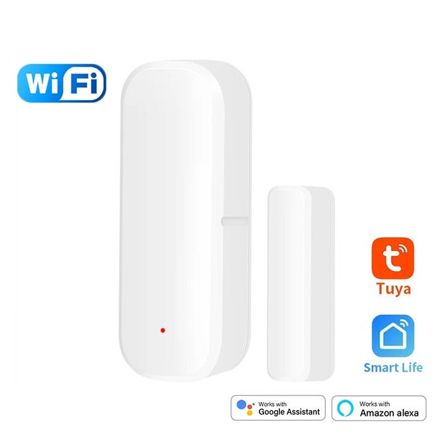 Умный Wi-Fi датчик открытия-закрытия дверей и окон, система оповещения с приложением Smart Life.     фото 2