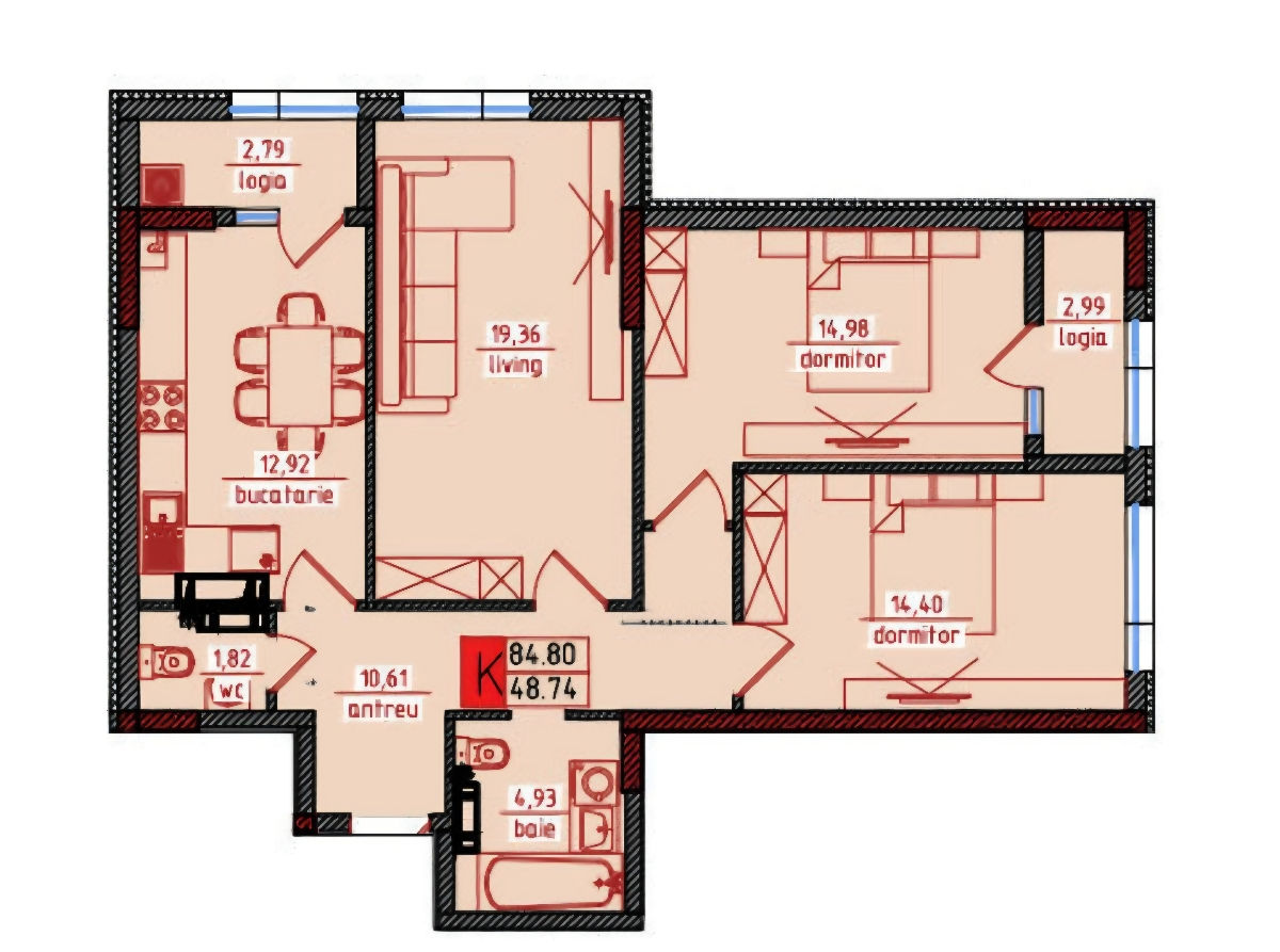 Apartament cu 3 camere,  Centru,  Ghidighici,  Chișinău mun. foto 1