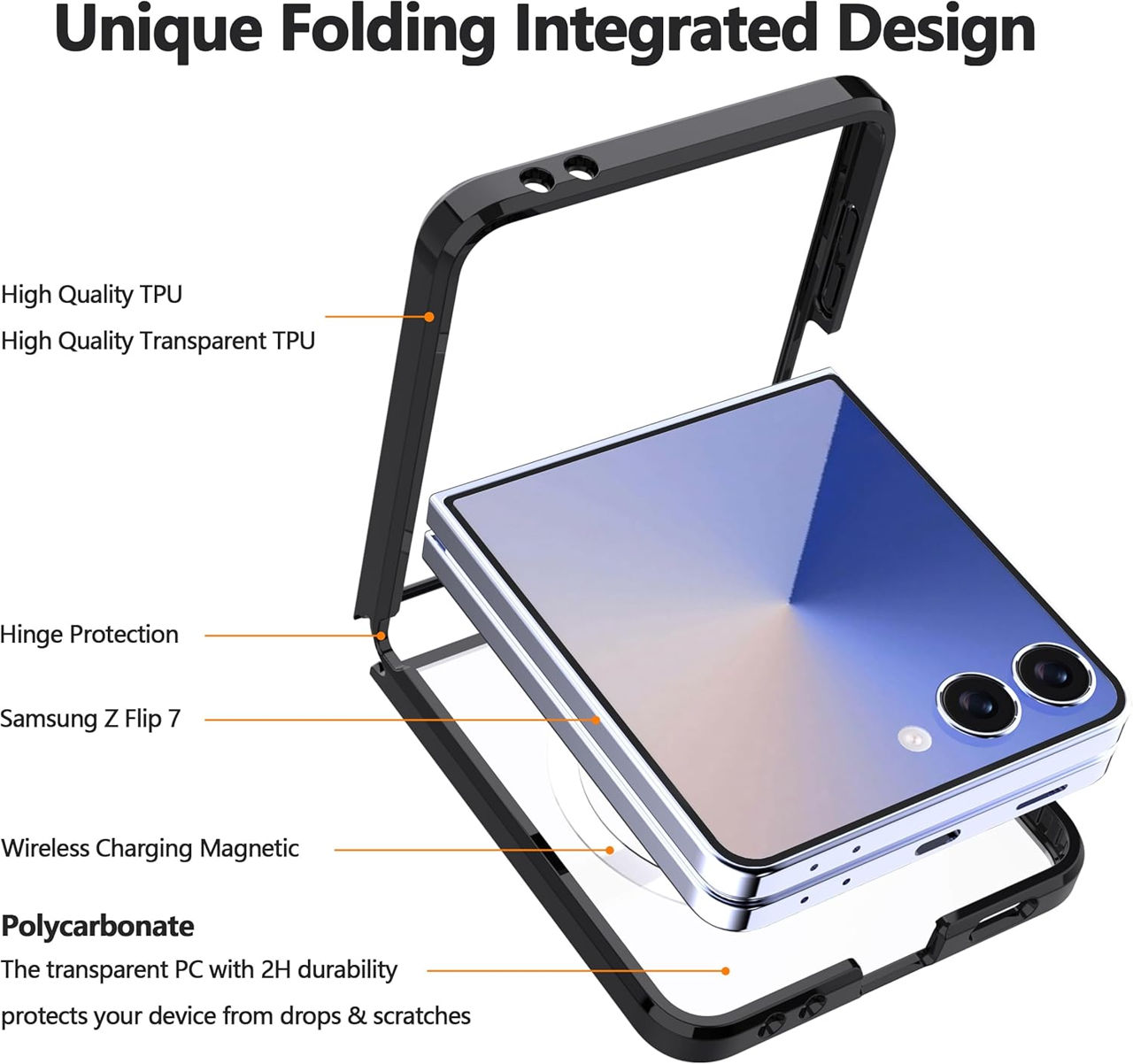 Магнитный чехол для Samsung Galaxy Z Flip 7 5G фото 2