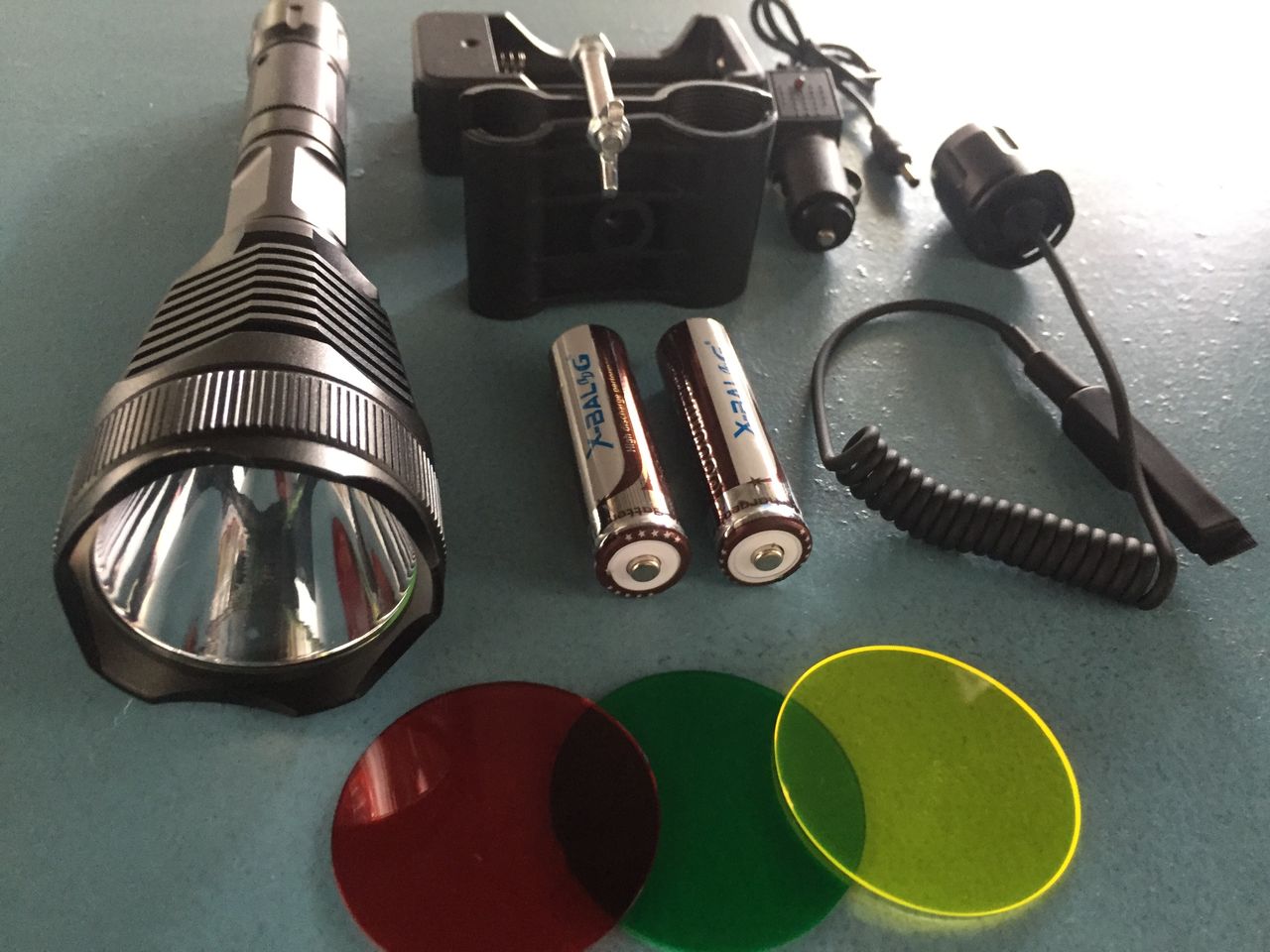 Lanterna pentru vanatoare Set Complect LED XM-LT6 reancarcabila foto 2