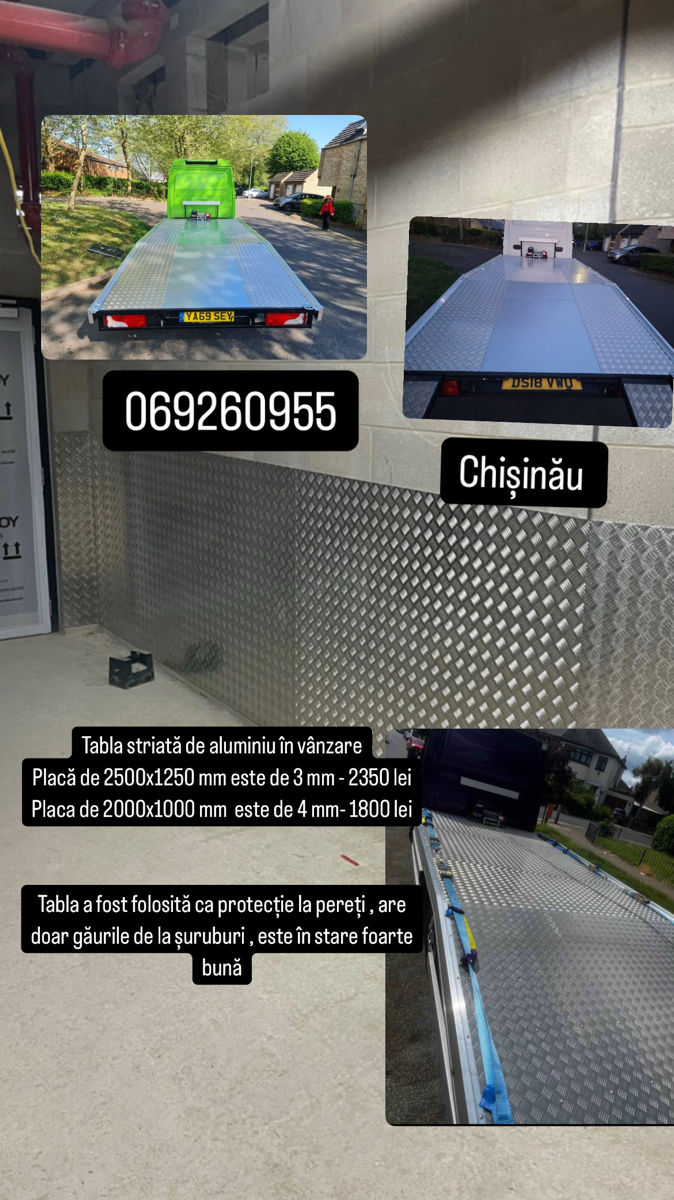 Tablă striată de aluminiu de 3mm si 4 mm foto 1