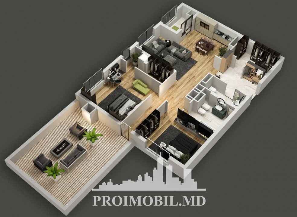 Apartament cu 2 camere, 110 m², Centru, Ghidighici, Chișinău mun. foto 2