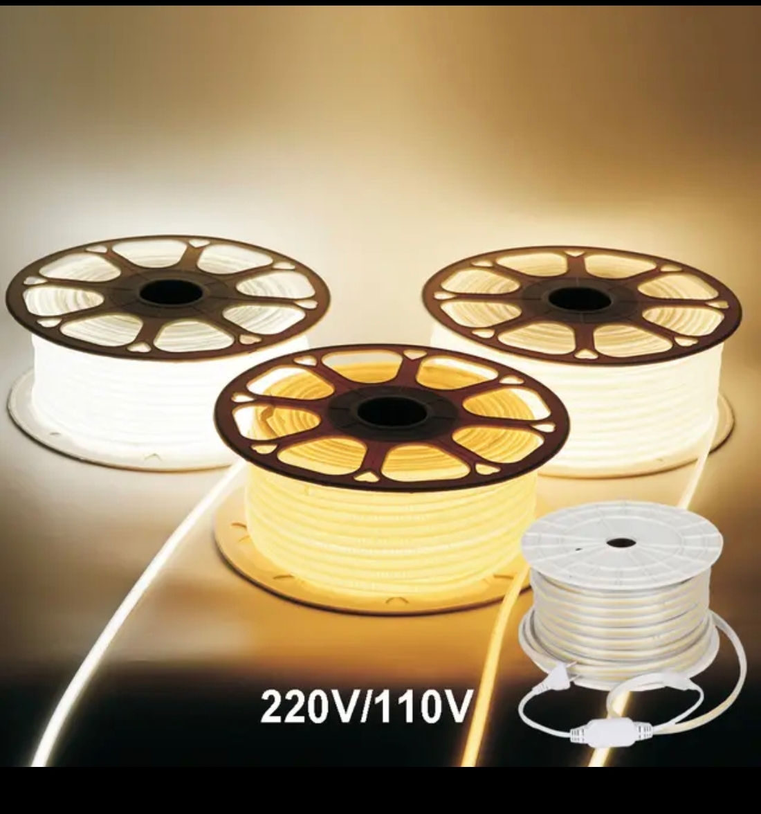 Banda led 220V COB,alb,alb-cald,albastru,rosu,verde. foto 1