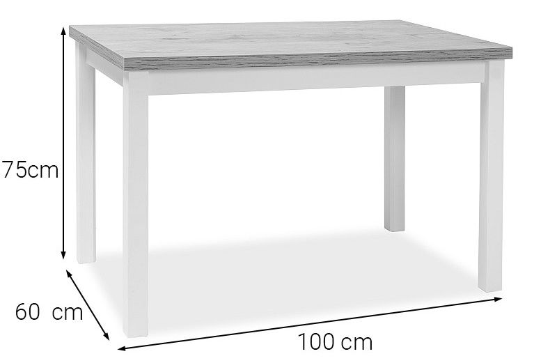 Masă de bucătărie Signal Adam 100x60 фото 3