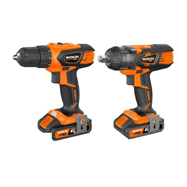 Set masina insurubat cu impact + masina de insurubat wokin 20v li-ion foto 0