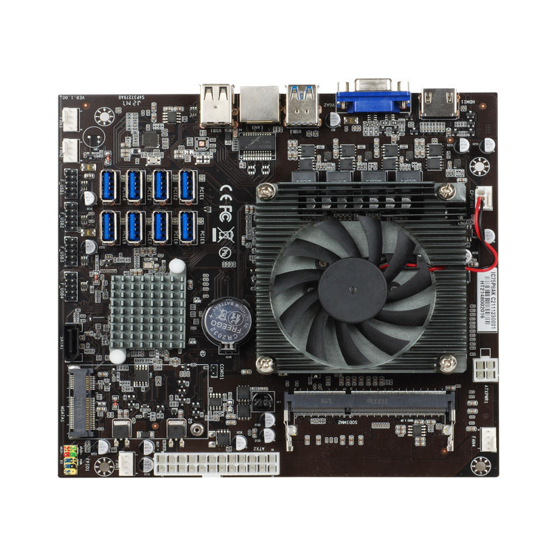 ID-220: 8 GPU - B75 - Motherboard LGA 1155 - Материнская плата Esonic original - New version foto 1