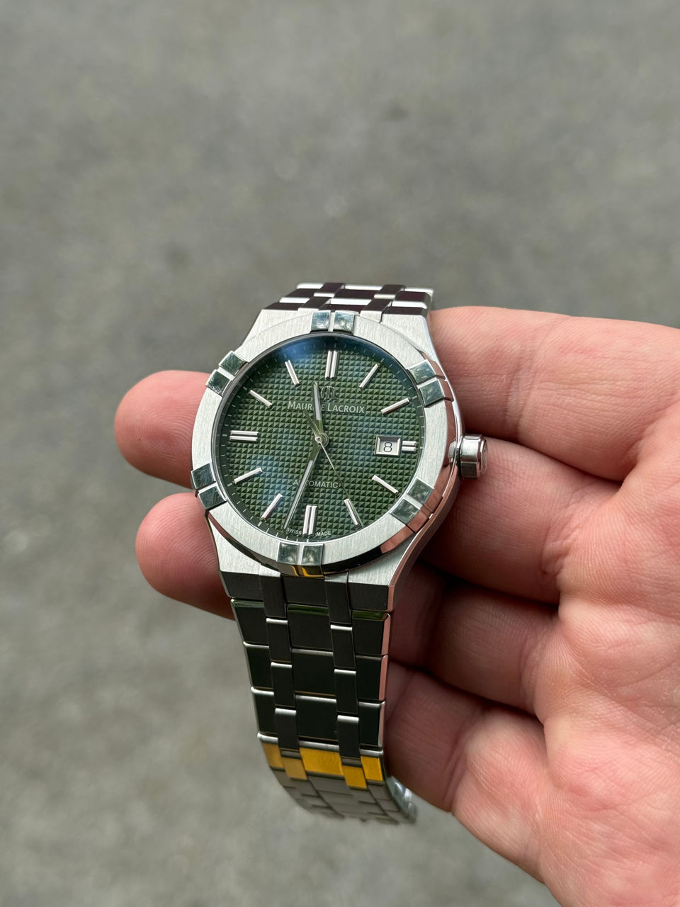 Maurice Lacroix Aikon 42mm Green Automatic Mechanical Date Watch Часы Ceas RRP 2050 Euro фото 6