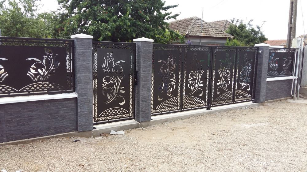 Porți și garduri metalice traforate direct de la producator foto 18