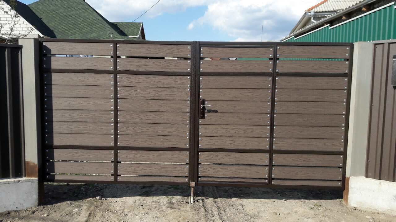 Porti, garduri, fațade, terase, balustrade din profile wpc decking (террасная доска) декинг терассна foto 19
