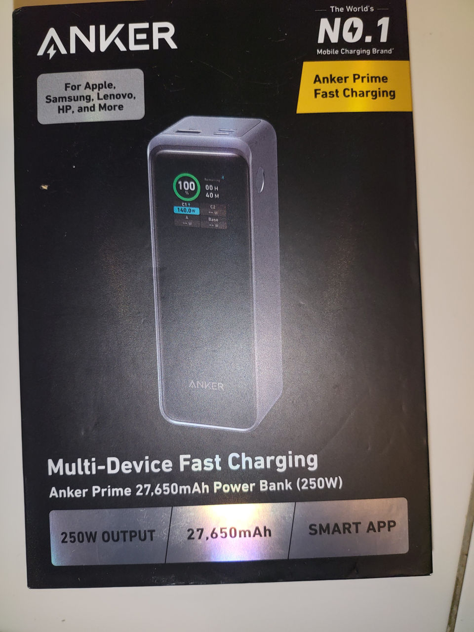 Зарядные станции Anker Prime 27650mAh 250W, Baseus EnerGeek GP12 145W фото 0