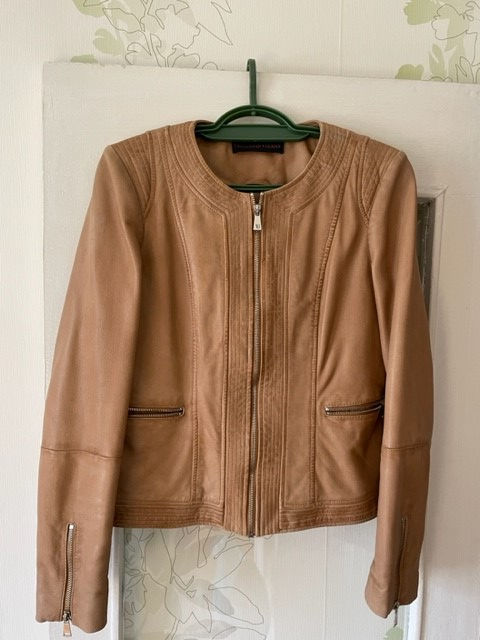 Geaca din piele naturala (miel) , marca Trussardi , marimea 44 foto 0