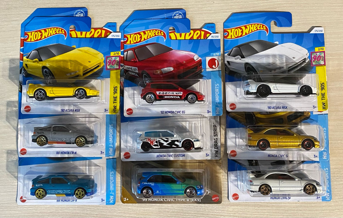 Hot Wheels Mainline Honda, Toyota, Mazda JDM foto 1