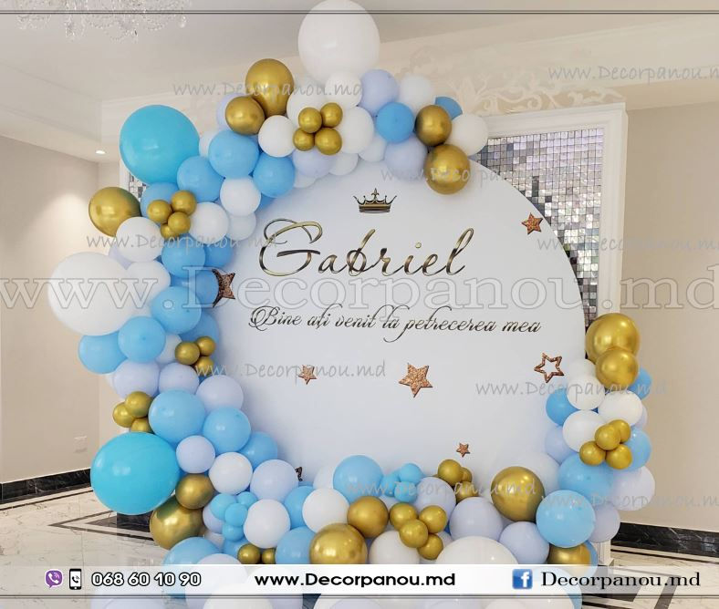 Foto panou , foto stand , banner ca decor cu baloane pentru nunta , cumetrie , zi de nastere , botez foto 8