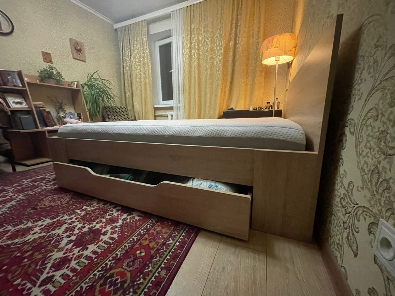 Кровать HALD 140x200 дуб + Матрас 140x200 GOLD F85