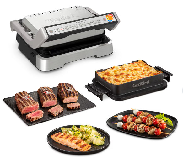 Gratar electric tefal optigrill 4in1 gc774d30,2100W, 9 programe de gatire automate, tava pentru cupt foto 2