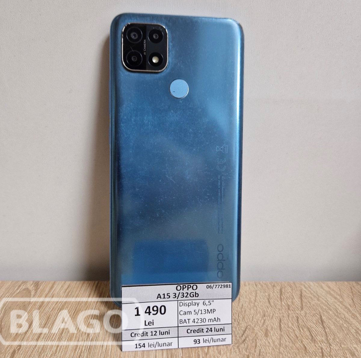 Oppo A15 3/32Gb preț 1490lei