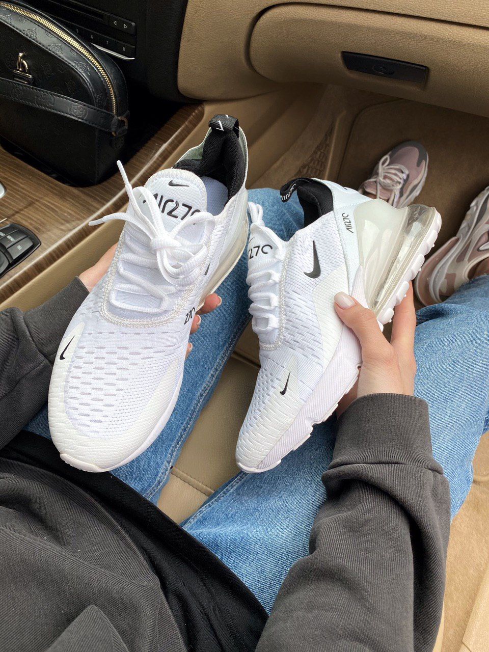 nike air max 270 white on feet