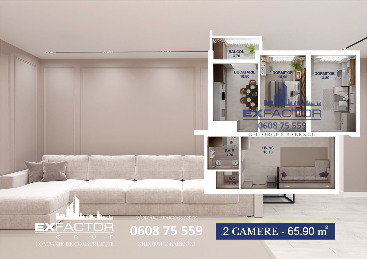 Apartament cu 2 camere, 65 m², Ciocana, Chișinău foto 5