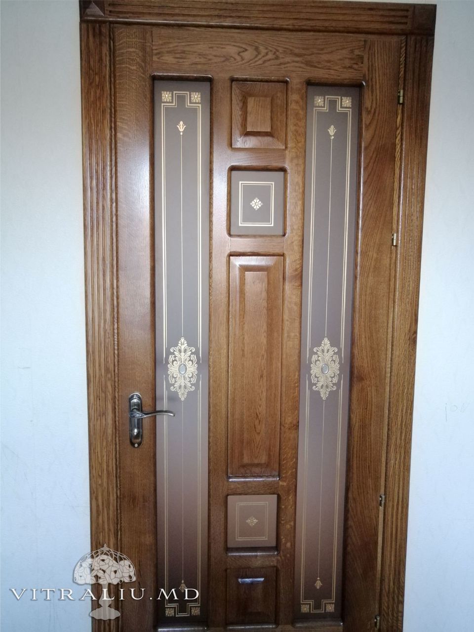Vitralii si sticla decorativa pentru usi / витражи и декоративное стекло в двери foto 3