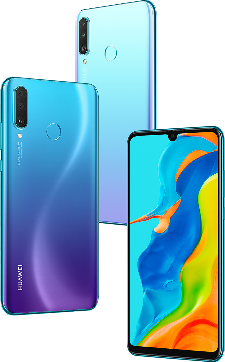 Huawei P 30 lite Dual-sim 2019 128GB, 4GB RAM цвет Breathing Crystal новый  180 euro