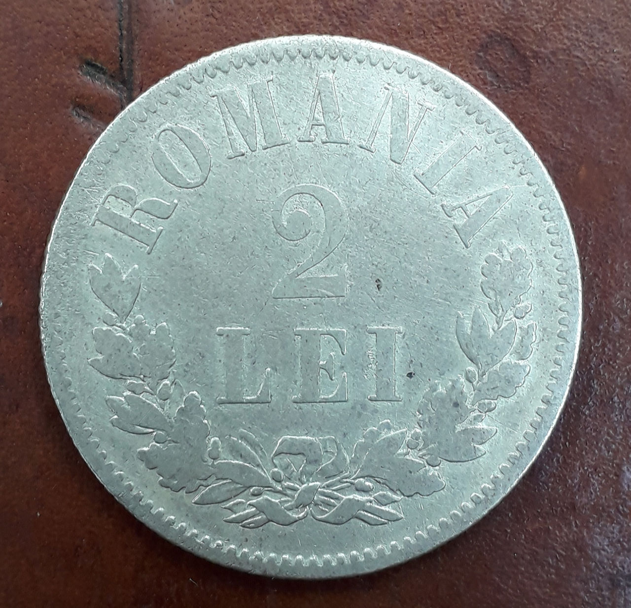 2 Lei. Romania - 1875. Argint. foto 1