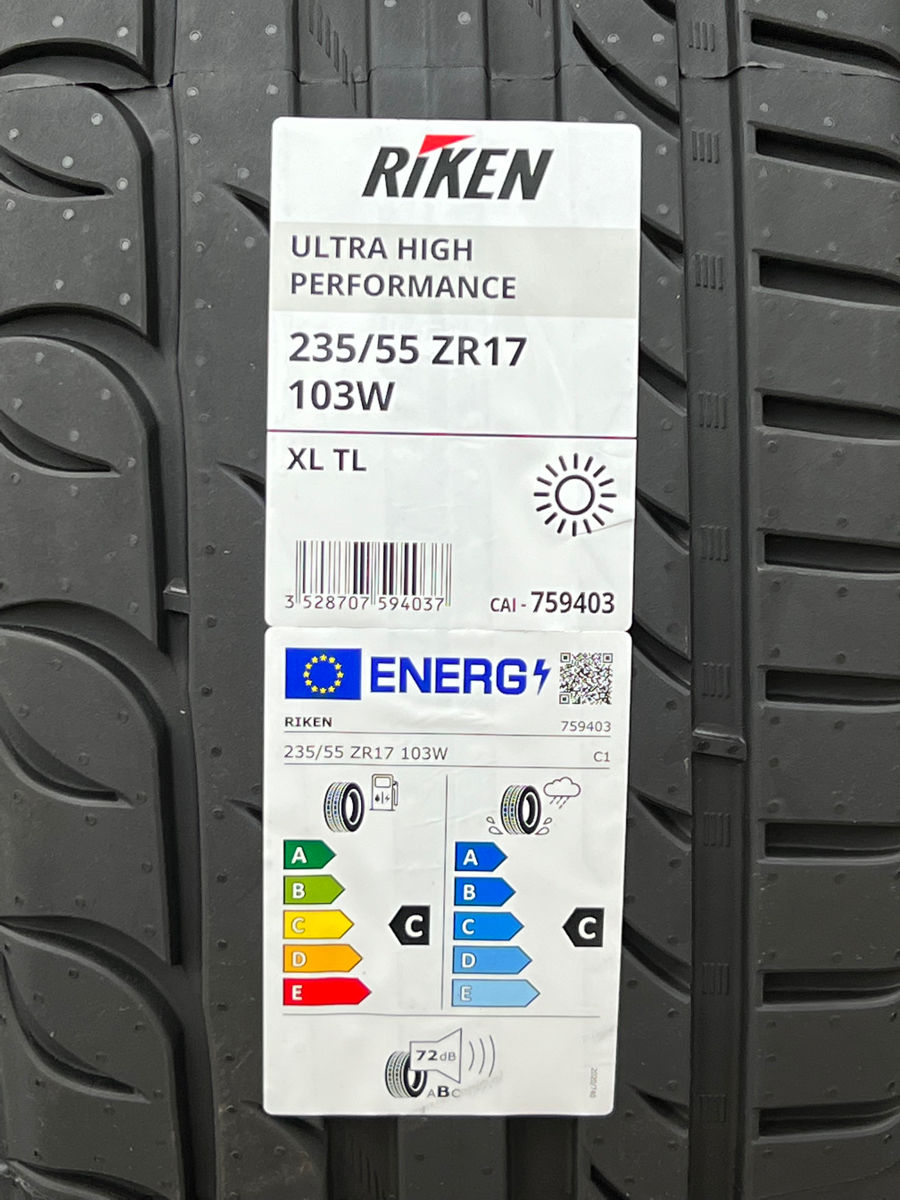 2 шины/2 anvelope 235/55 R17 Riken UHP (Michelin Group)/ Доставка, livrare toata Moldova фото 1