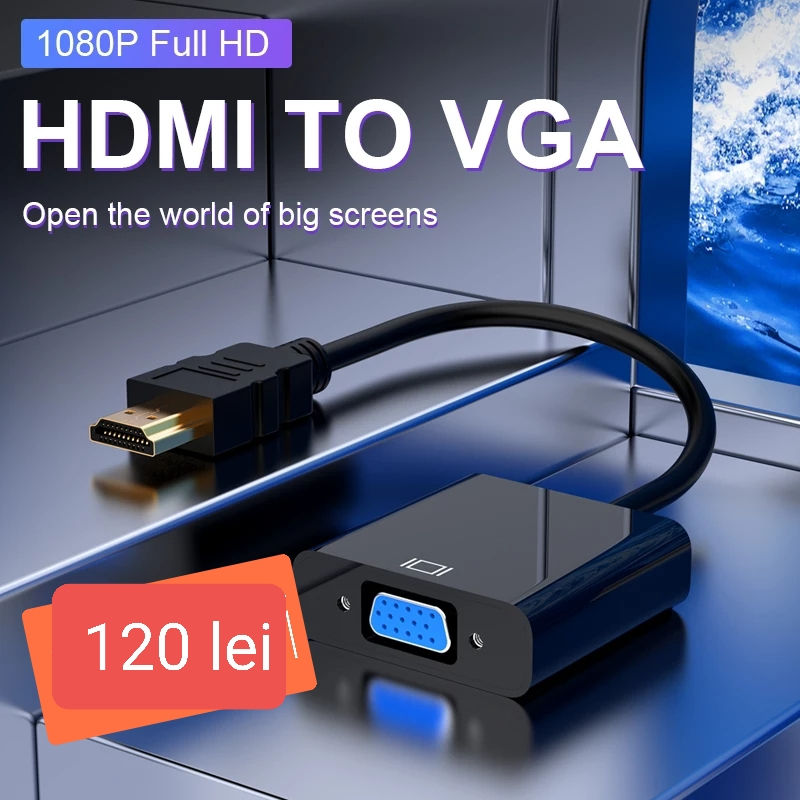 Адаптеры HDMI-DP-DVI-D - VGA-usb Type C-RCA -Mini DP-PS2/WII foto 3