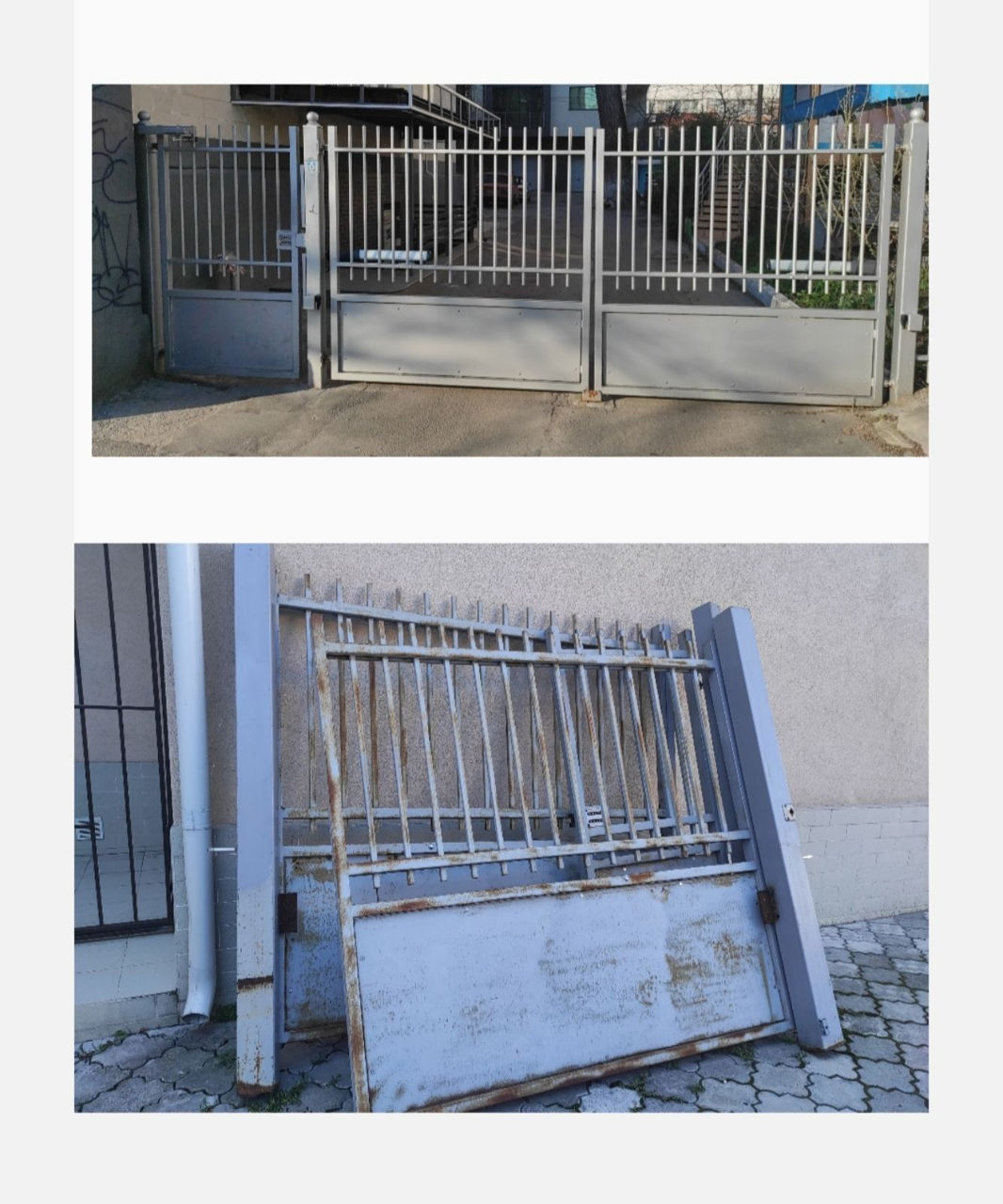 Ворота металлические для дворовой территории, под автоматическое ...