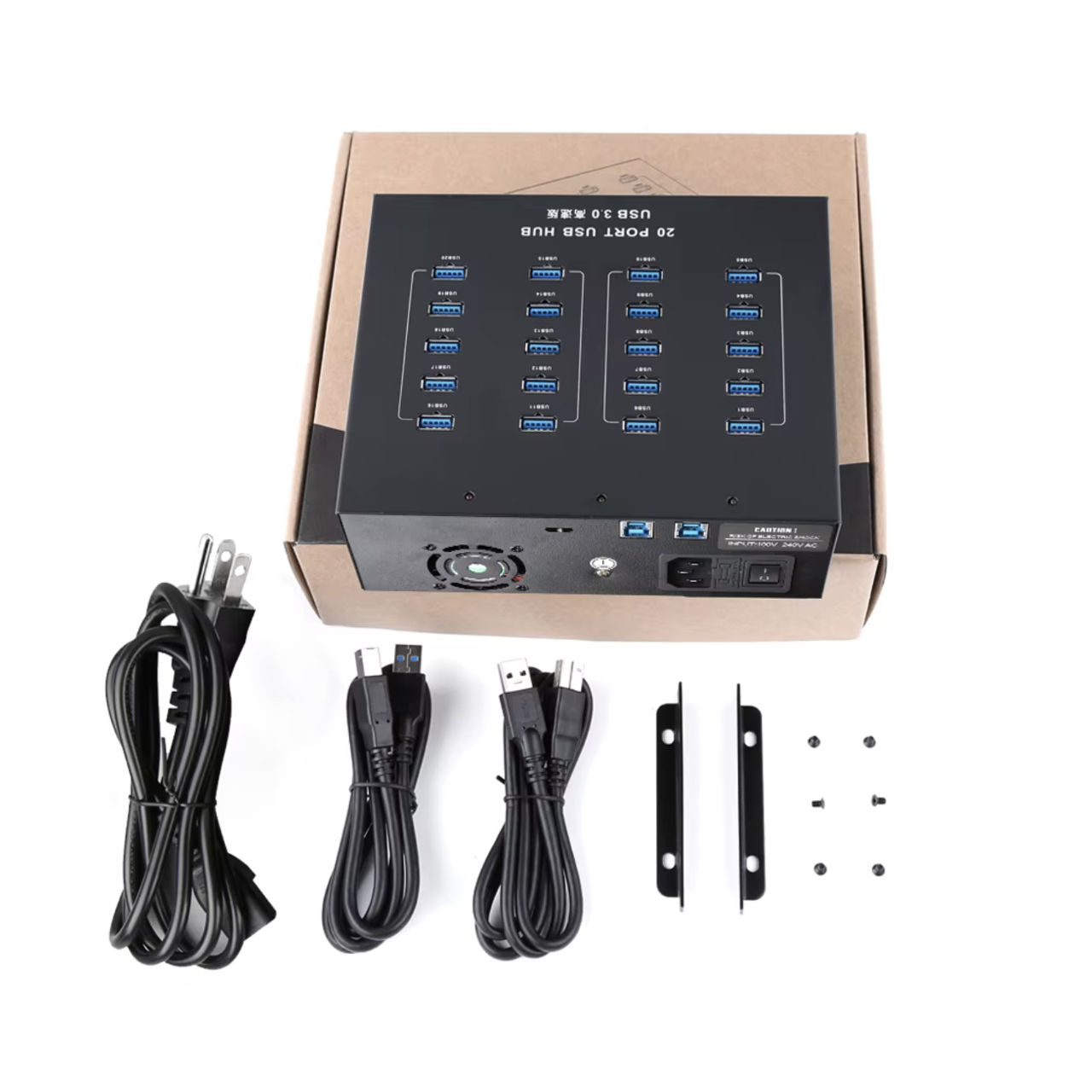 Sipolar A213P Industrial Super Speed 5Gbps 20 Ports Charger Hub USB3.0 & Data USB3.0 110W foto 0
