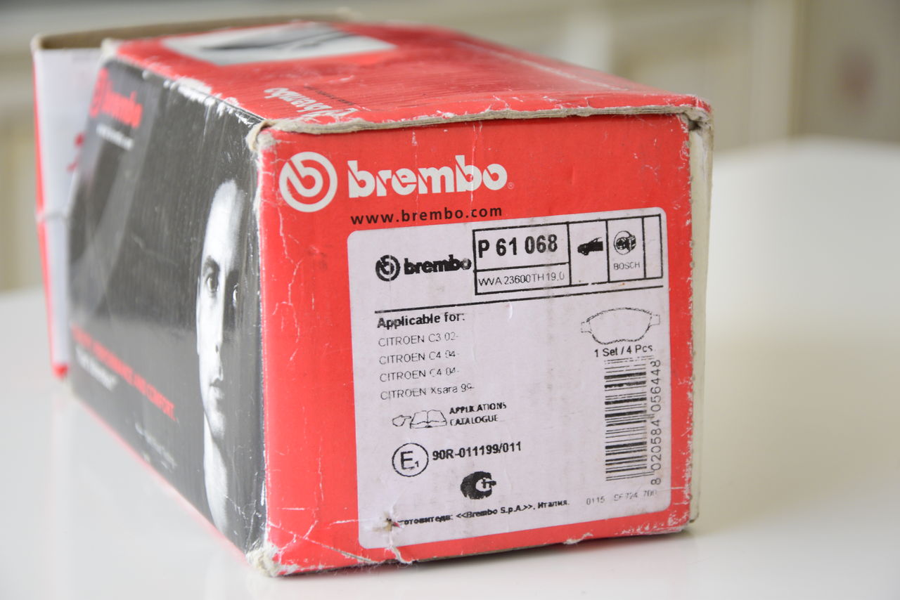Колодки тормозные пежо, ситроен/ Placute frana Brembo P61068 citroen peugeot фото 3