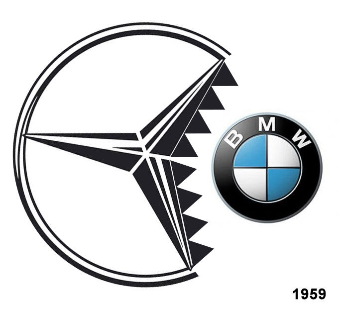 BMW vs Mercedes logo