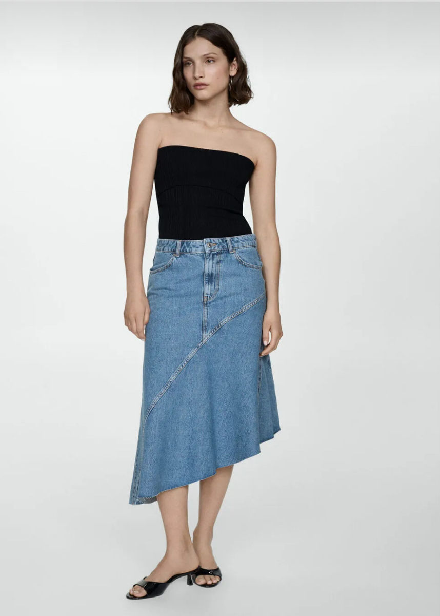 Mango Fusta Denim Asimetrica  foto 1