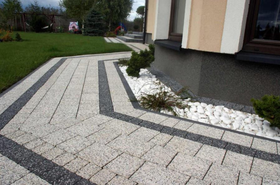 установка- укладка тротуарной плитки, брусчатки, ромб, клевер, бордюр. foto 7