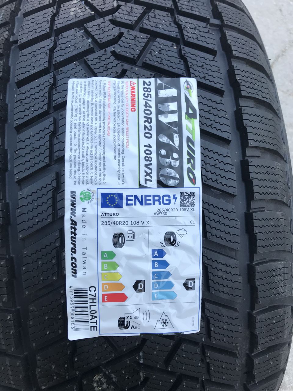 285/40 R20 Atturo AW-730 ice / Монтаж , доставка , livrare foto 2