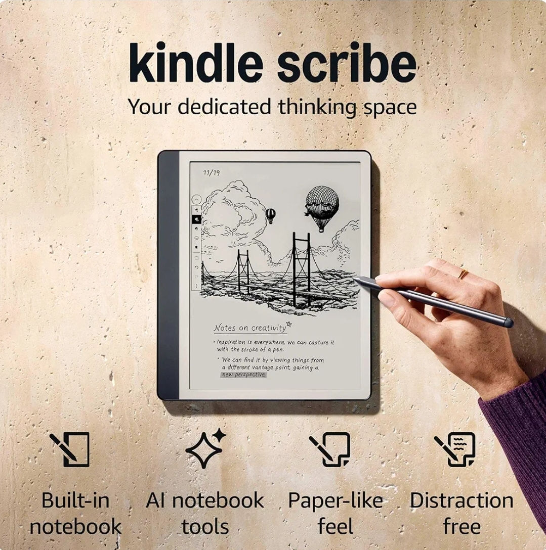 Amazon Kindle Scribe (64 ГБ) — обновлённый дисплей с ровными границами. Новый запечатаный фото 2