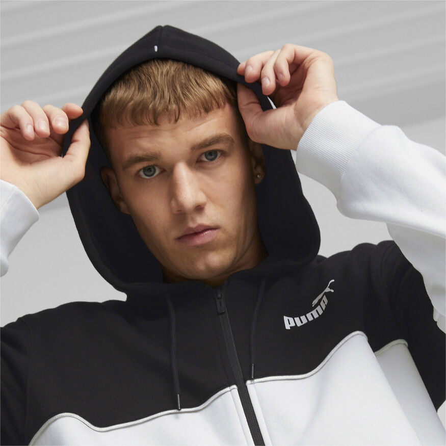 Толстовка Puma Power Colorblock Full-Zip Hoodie Fl
