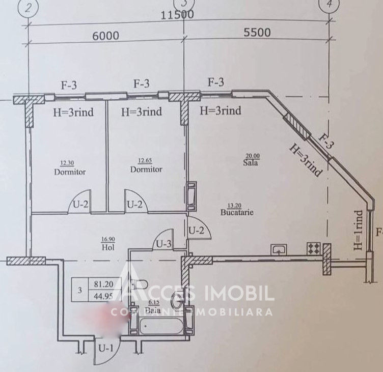 Apartament cu 2 camere, 81 m², Buiucani, Chișinău foto 4