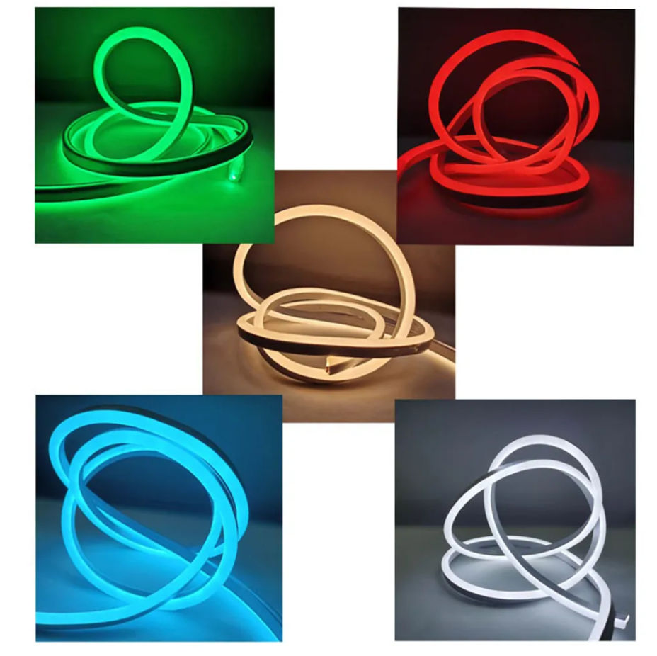 Bandă LED Neon Culoarea verde de 5 metri Bandă Flexibilă Neon    Bandă decorativă foto 9