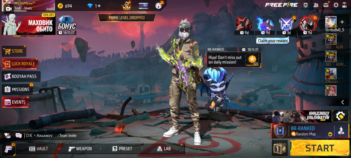 Vând cont Free fire  foto 0