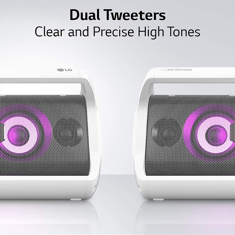 LG PK7W Xboom Go Water-Resistant Wireless Bluetooth Party Speaker with Up To 22 Hours Playback - Whi foto 8