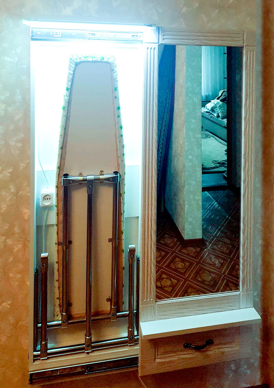 Трансформер, Всё в одном, Красивая мебель, Настенное зеркало, Гладильная доска, LED освещение. foto 4
