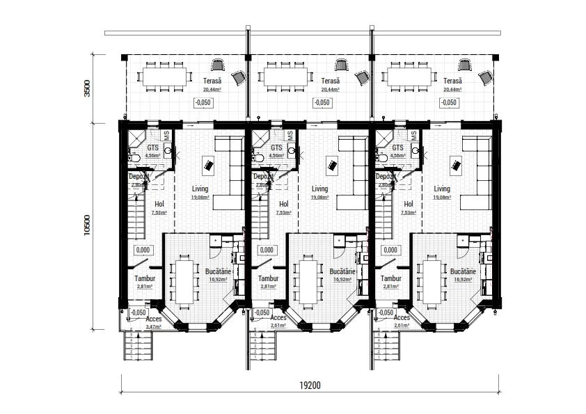 Proiect tip triplex, 298,1m2, P+M, Arhitector,Inginer,Renovare foto 3