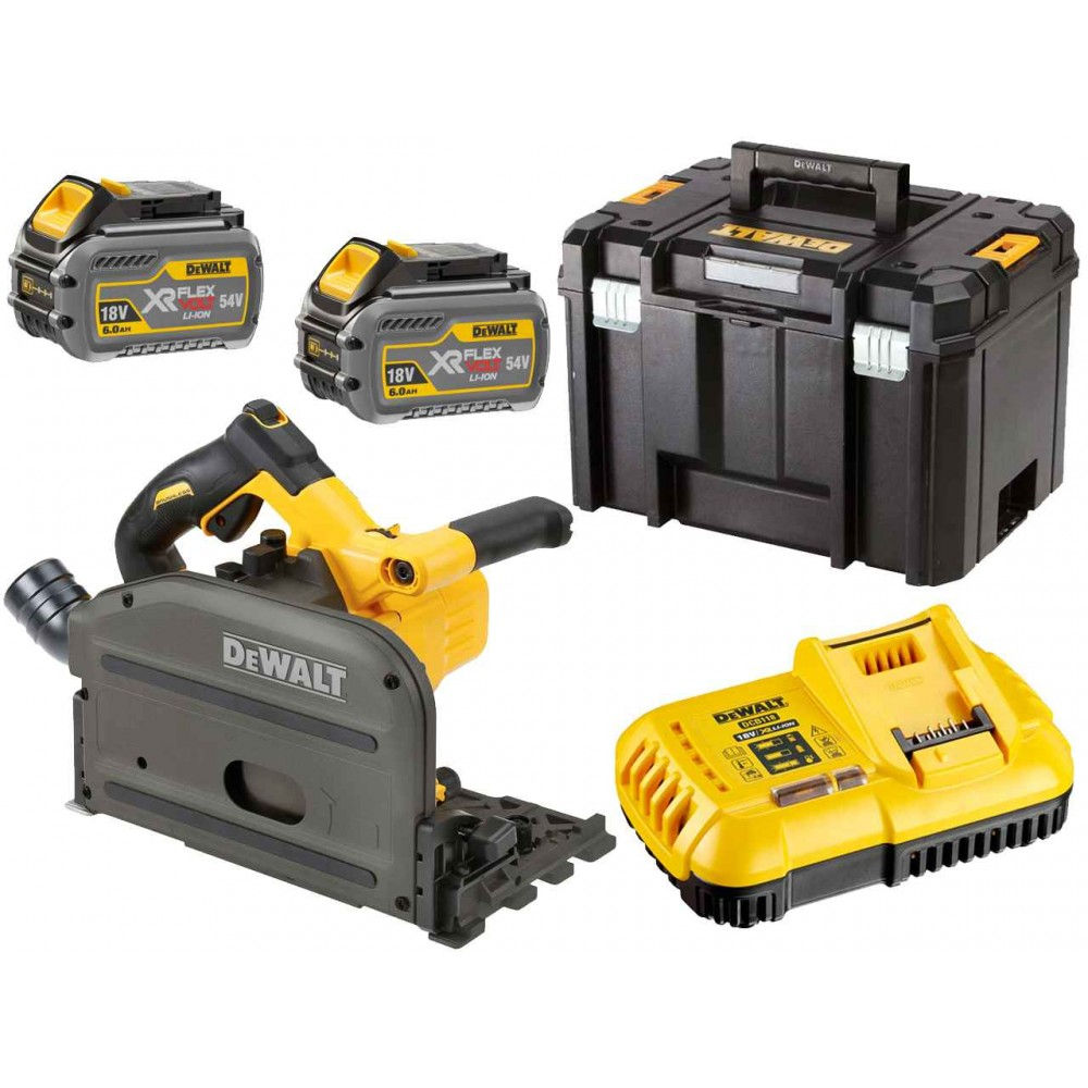 ferastrau circular de mana cu plonjare dewalt dcs520t2 , 54v, 2 x 6ah foto 1