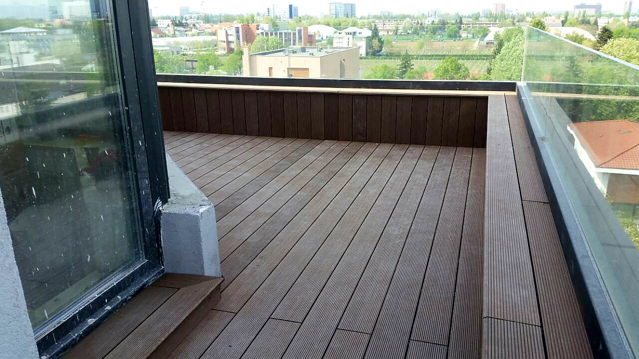 Decking WPC sistem de pavare pentru terase si piscine террасная доска древесно-полимерный композит foto 11